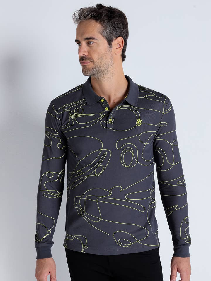 BENDORFF - Langærmet polo med print for engroshandel hos PAUSANT SHOP ONLINE