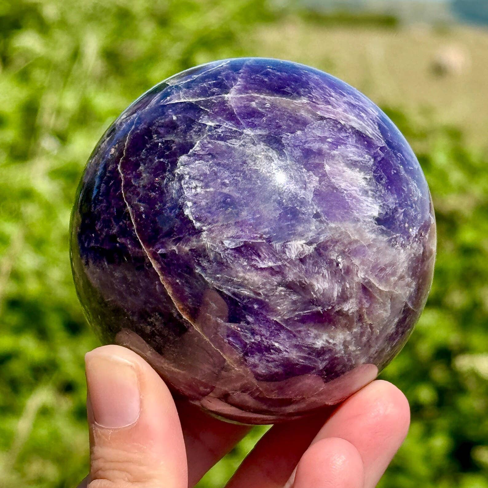 Elf Kendal Hippies - Wholesale Spiritual Stone/Crystal - Amethyst sphere 5-9cm crystal ball amethyst gemstone orb UK
