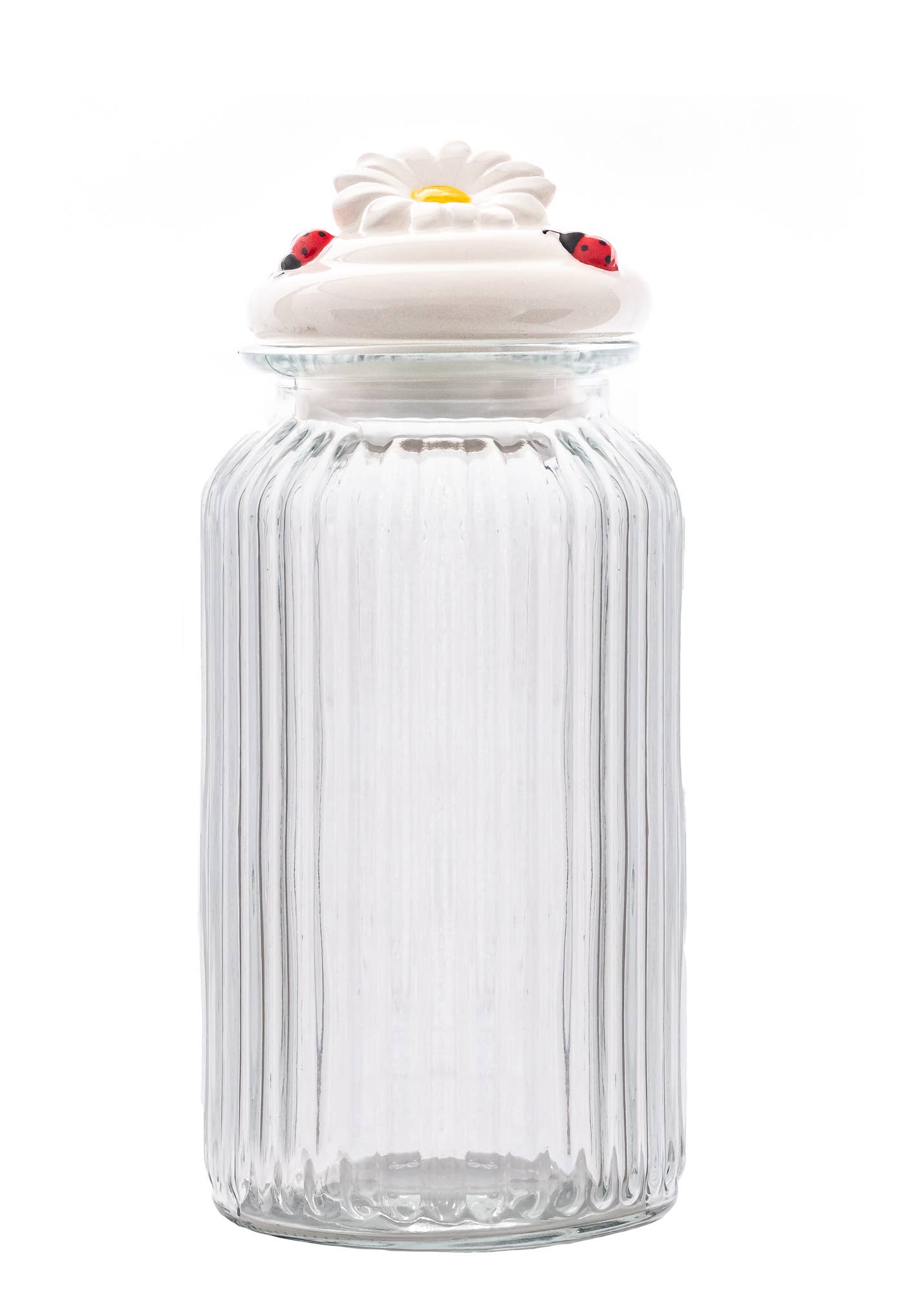 10 Strawberry Street - Wholesale Canister - Daisy Top Glass Canister 490