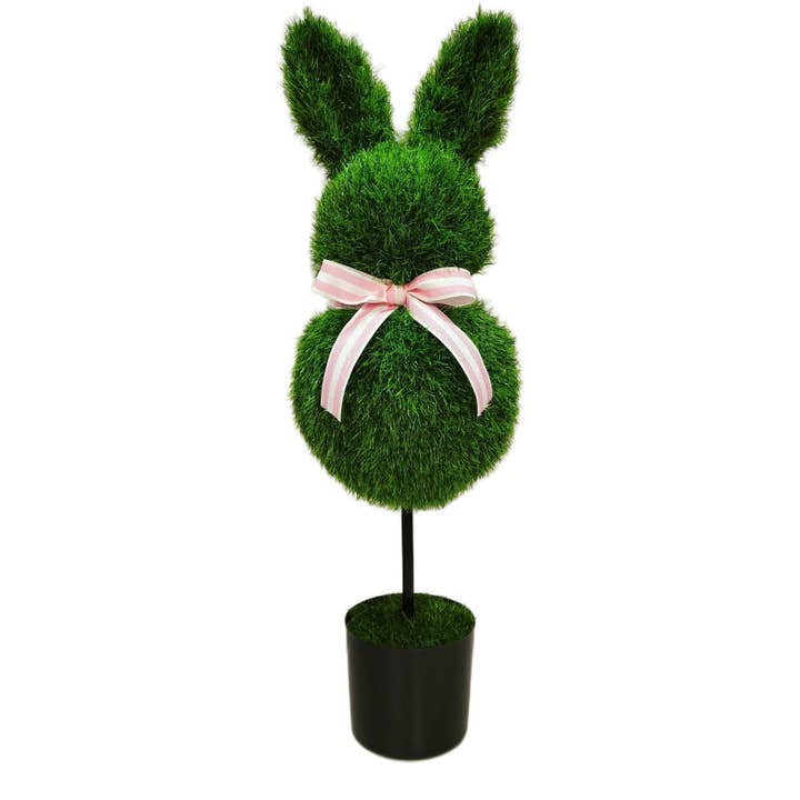 35,5" Kunstgras Konijn Topiary met Strik voor wholesale door Dunn Deals