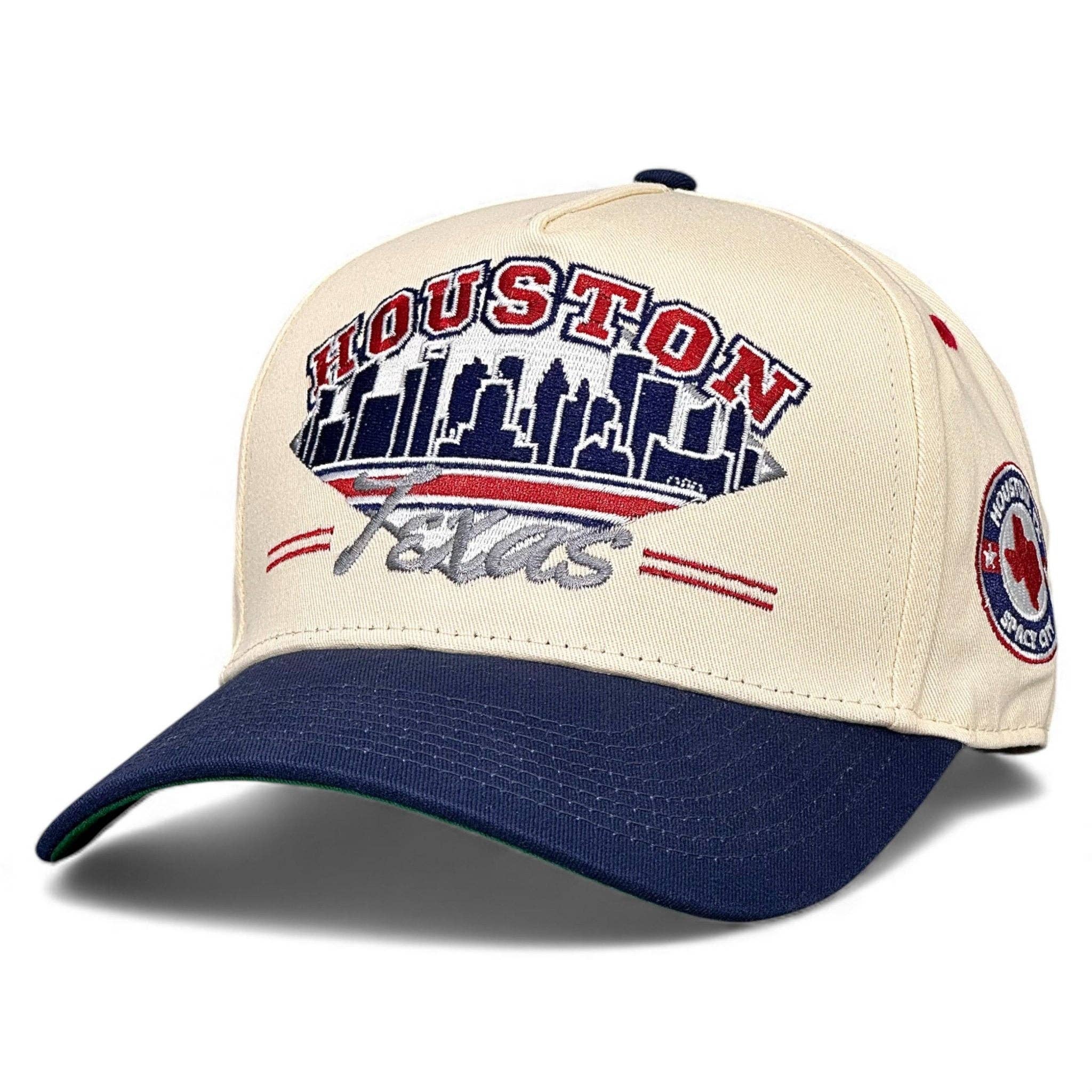 Shells Vintage Hat Co. - Wholesale Baseball Cap - Unisex - Houston Snapback - The Texan (Cream/Navy)4