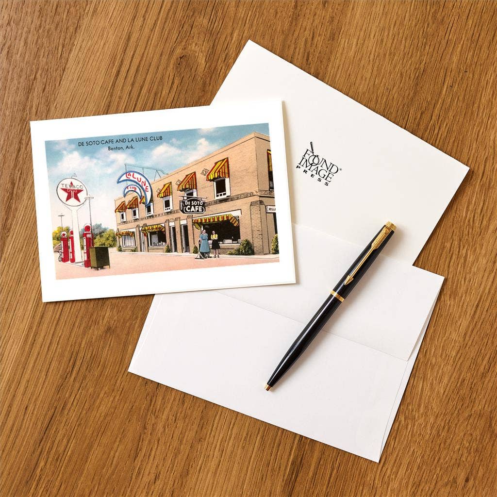 Found Image Press – wholesale Stationery/notecard set – Greeting Card RS-29 De Soto Cafe and Gas Station1