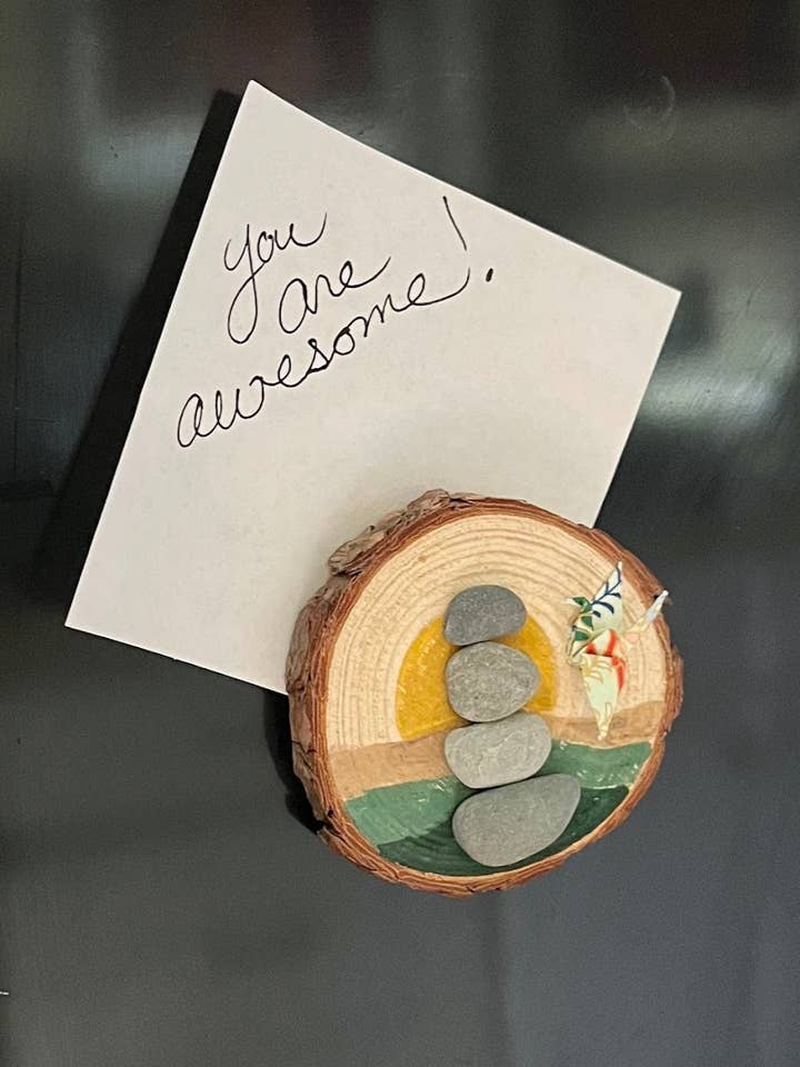 Balance Rock Magnet for wholesale by Branching Off Studio