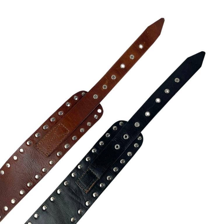 Chenson & Gorett – Cinto - Mulher por atacado – Cinto Artesanal Exclusivo em Pele com Tachas Laterais1