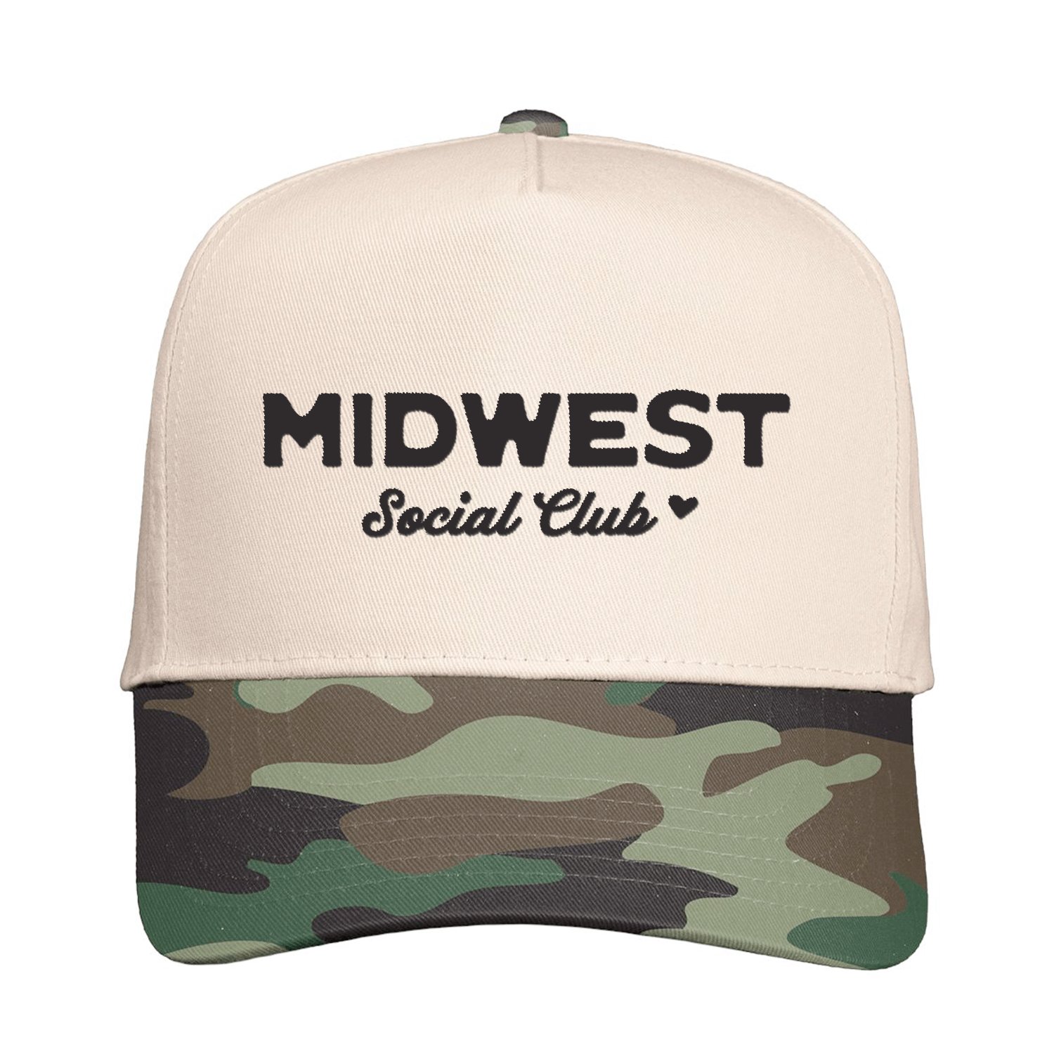 MIDWEST SOCIAL CLUB - Trucker Hats - Camo Bill for wholesale on Faire7