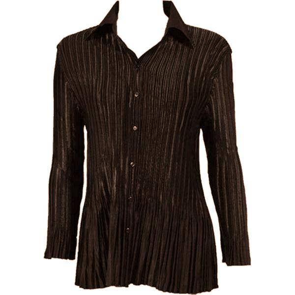 The Magic Scarf Company - Wholesale Button Down Shirt - Women's - 1148 - Satin Mini Pleats Blouses17