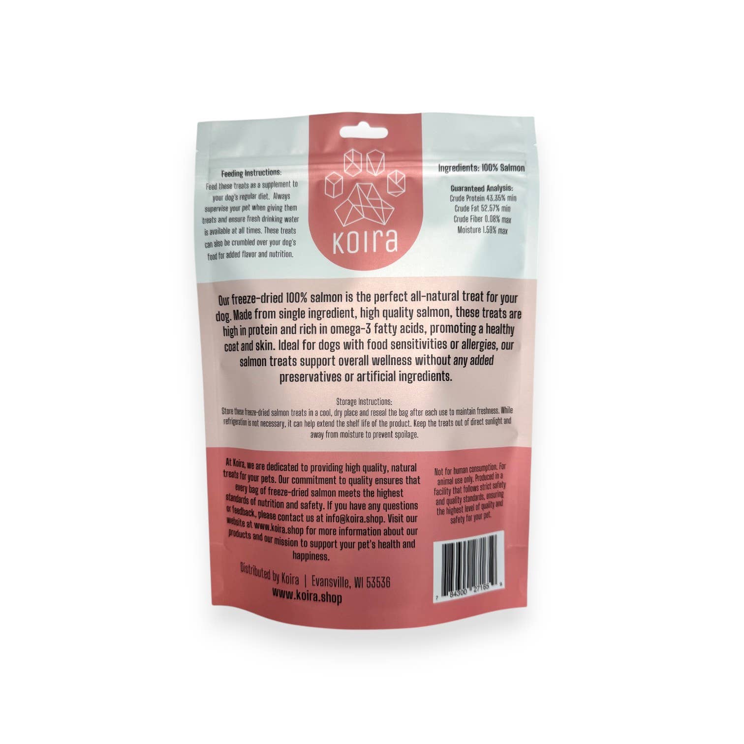 Koira - Wholesale Pet Treats - Dog - Freeze-Dried Salmon Dog Treats1