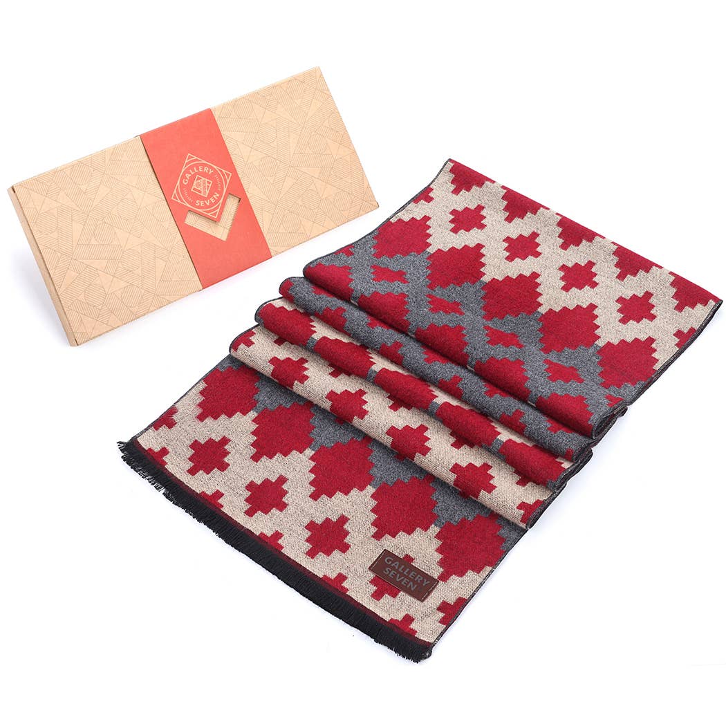 Navajjo Intricate Harlequin Elegant Winter Scarf for wholesale on Faire4