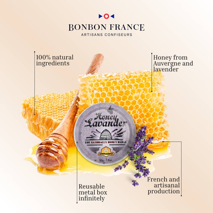 Bonbon-France - Wholesale Boiled sweets - Apipharma Lavender Honey - 20% Auvergne Honey - France2