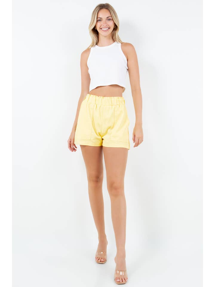 Veracci - Wholesale Shorts - Women's - Linen-blend Pull-on Shorts12