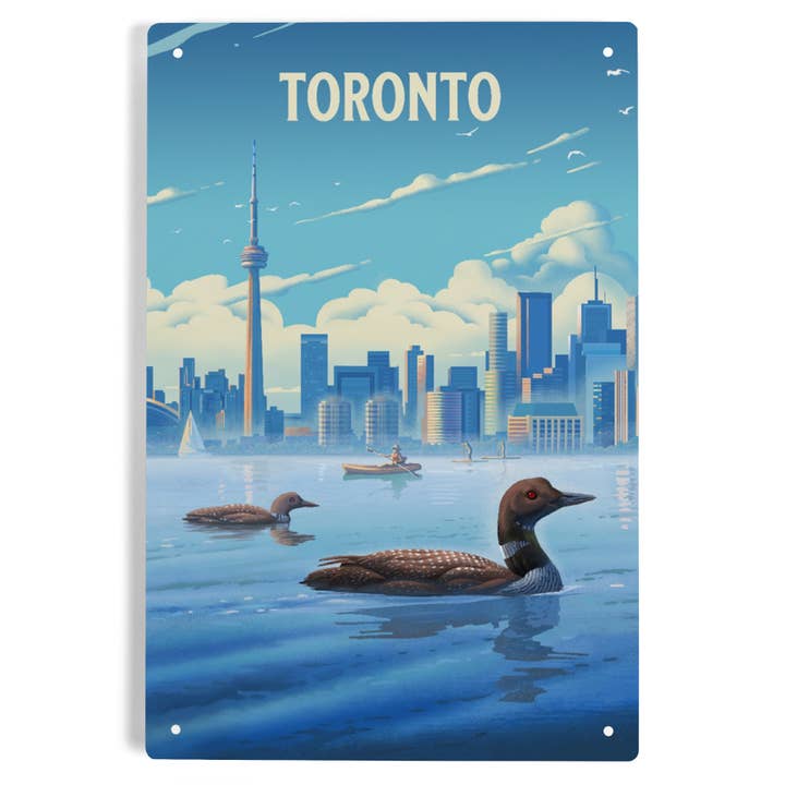 METAL SIGN ART Toronto, Ontario, Lithograph City Series for wholesale by Lantern Press