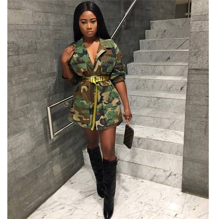 SAME AS THE PICTURE Camouflage Single Breasted Long Sleeve Jacket for wholesale on Faire