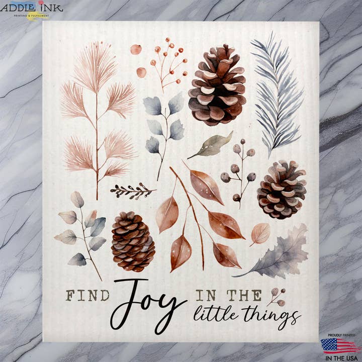 ADDLE iNK - Vendita all'ingrosso Strofinaccio da cucina - Trova Joy in the Little Things Winter Forest - Strofinaccio