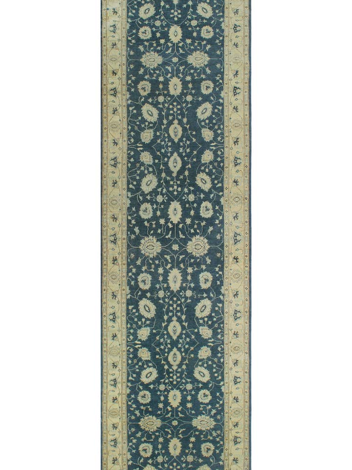 Yousafi Elijah Ivory/Grey Runner, 4'1" x 15'9" for wholesale by Noori Rug
