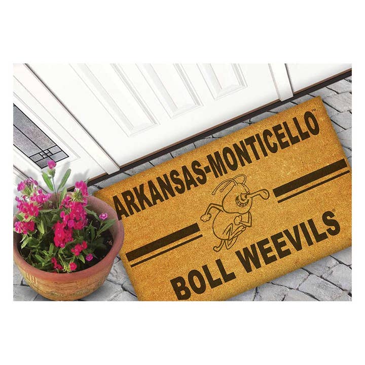 KH Sports Fan - Wholesale Door Mat - Doormat TM Arkansas Monticello BOLL WEVIELS/COTTON BLOSSOMS1