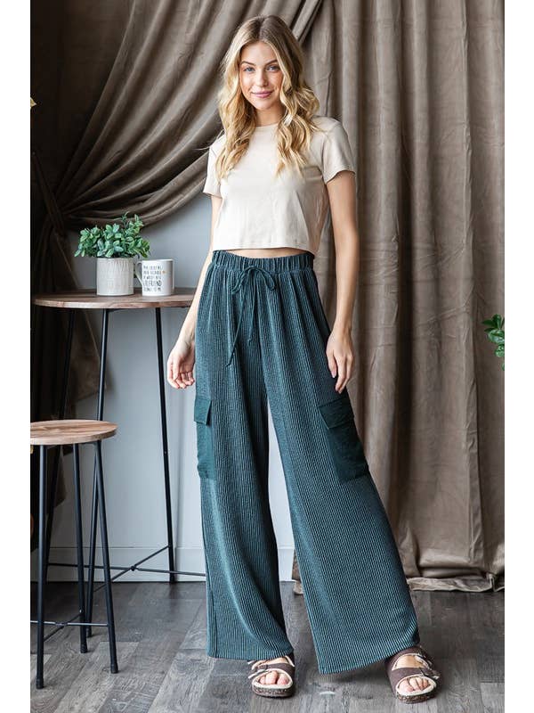 HEIMISH - Wholesale Pants - Women's - EP6780-10 SOLID URBAN RIBBED CASUAL PANTS18