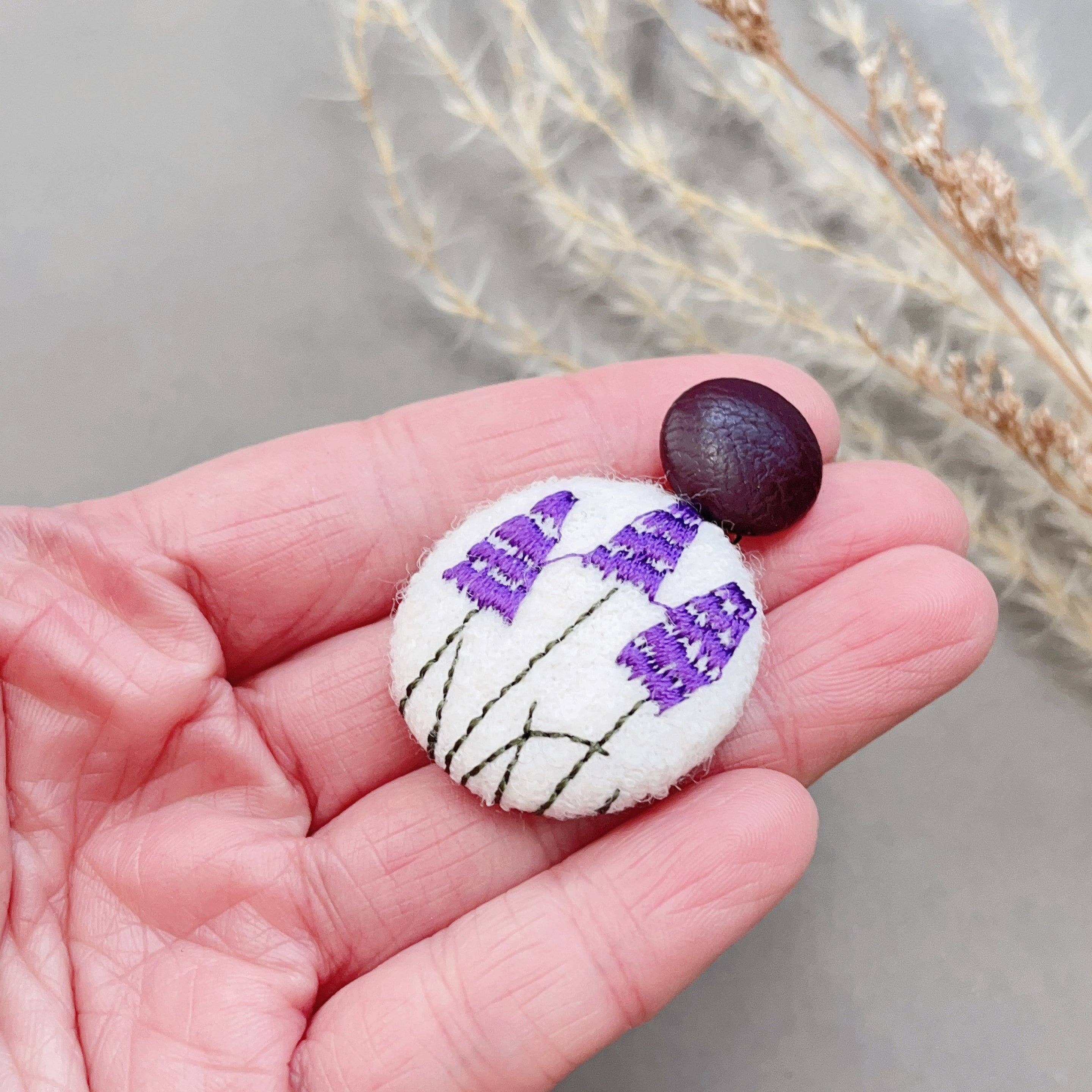 Giggle with Love - Wholesale Dangle Earrings - Floral Embroidery Earring| Handmade Dangle Flower Earrings| Embroidery Gift|Flower Gift for Mom|Gift for Bridesmaids|Flower Thank You Gifts5