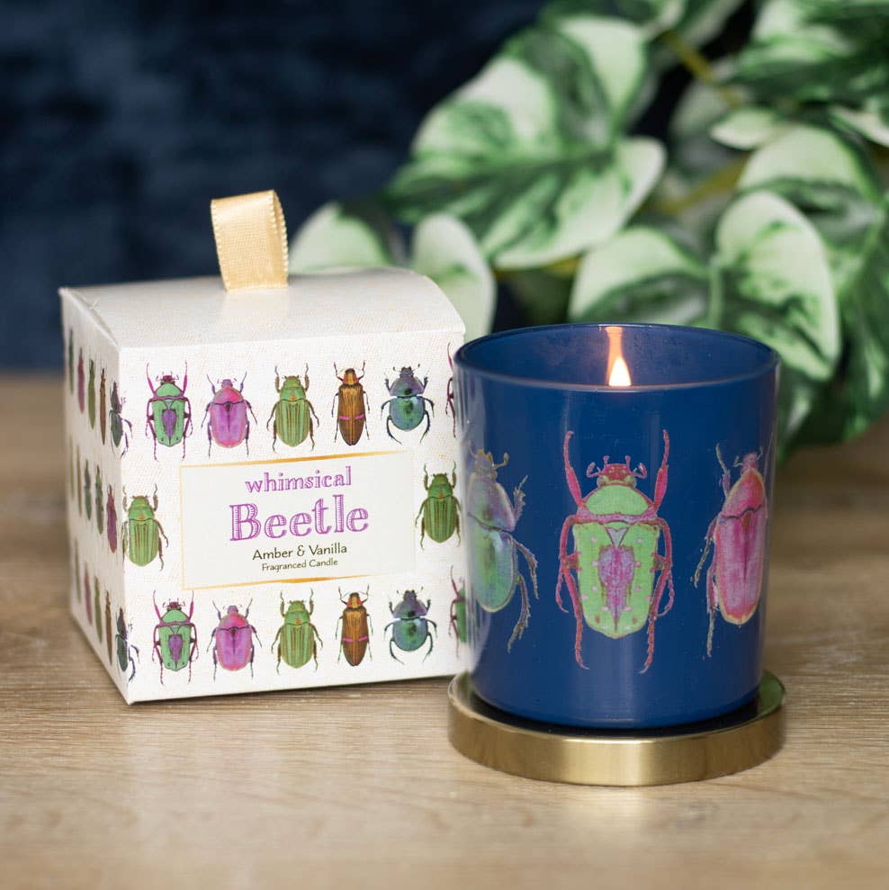 Something Different Wholesale – wholesale Jar/filled candle – Amber & Vanilla Beetle Print Candle0