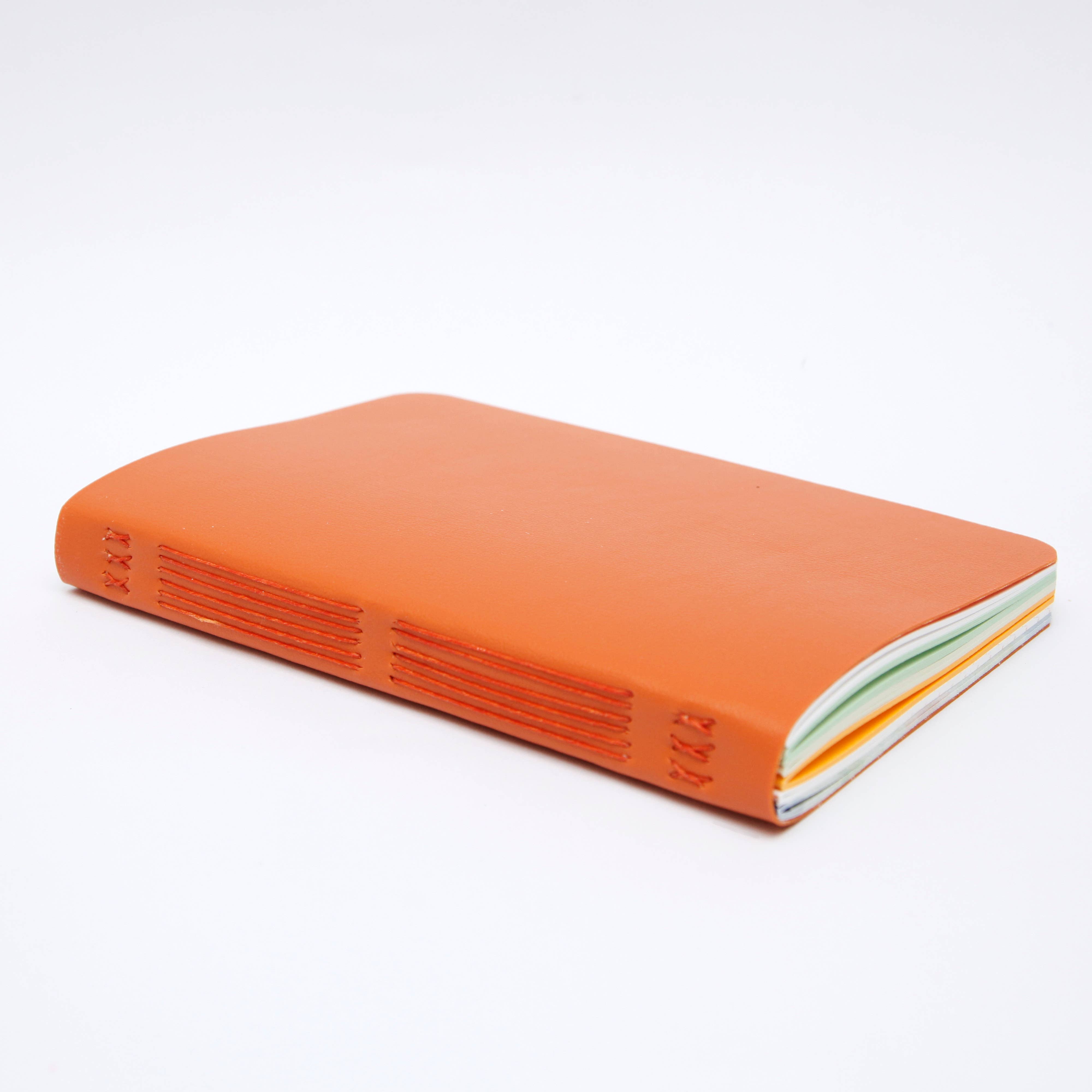 Original Brooks - Wholesale Notebook - Orange Handsewn Notebook with Assorted Paper9