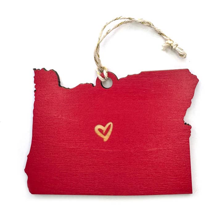 Oregon Heart Ornament for wholesale by SnowMade