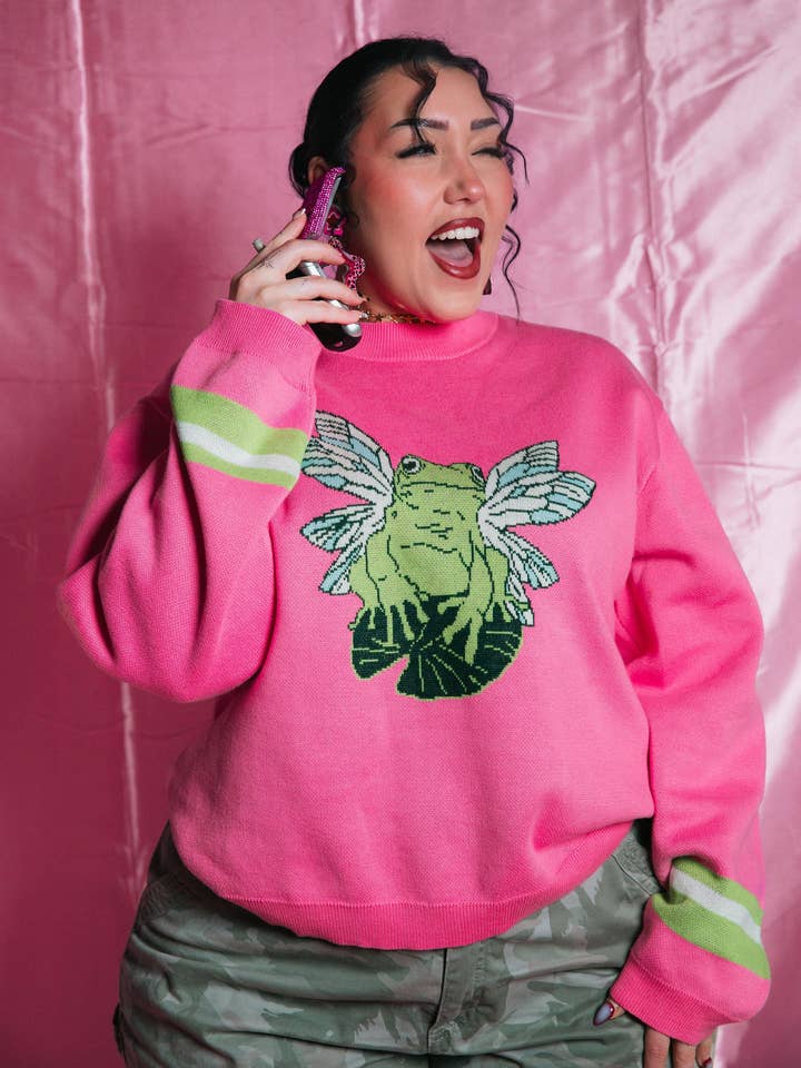 Pull Grenouille Fée Tricoté pour la vente par Bhabsy