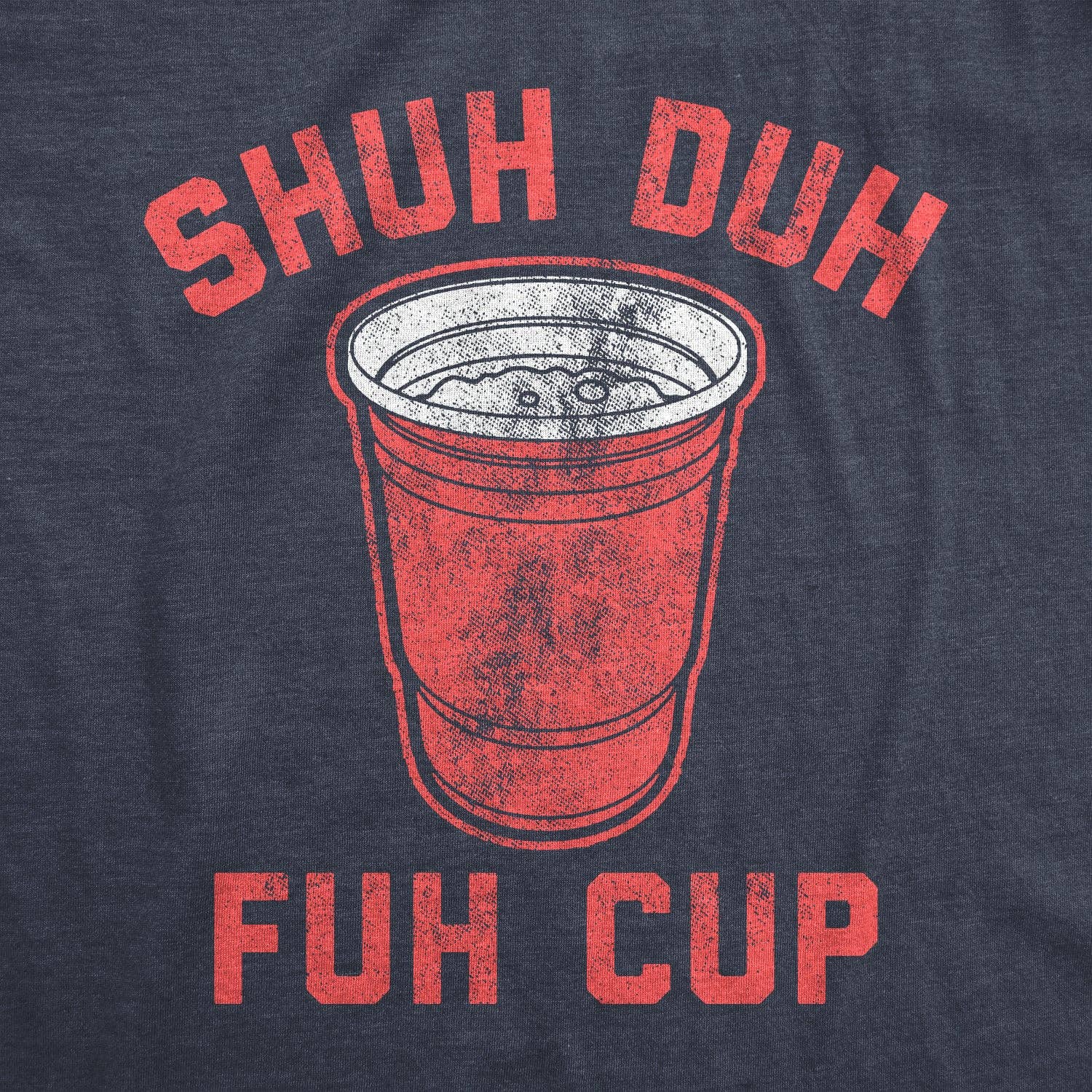 Heather Navy Shuh Duh Fuh Cup Women's Tshirt Beer Graphic Tee Western for wholesale on Faire1