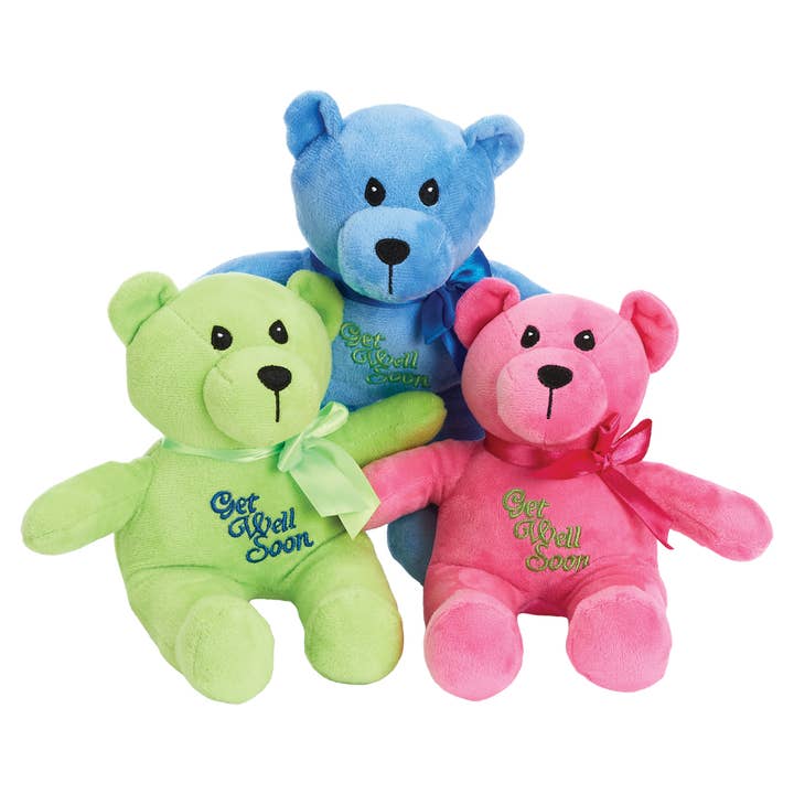 Kelli's - Wholesale Stuffed/Plush Toy - Kids & Baby - Get Well Soon Plush Bears - Assorted Colors