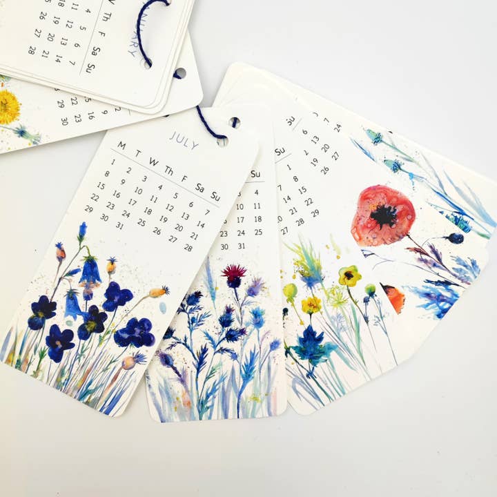 Mini-Wandkalender 2024 - Wiesenblumen für den Großhandel von Papetri paperworks