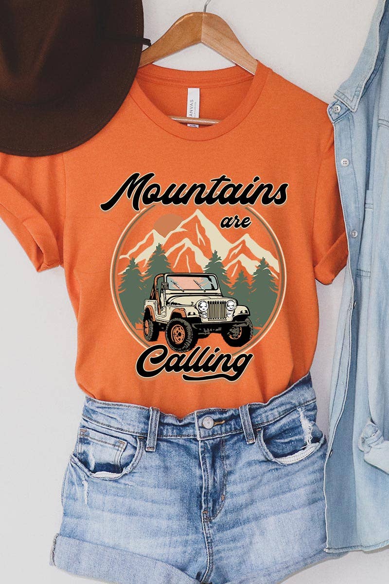 COLORBEAR - Wholesale T-Shirt (Graphic) - Unisex - MOUNTAINS ARE CALLING UNISEX SHORT SLEEVE16