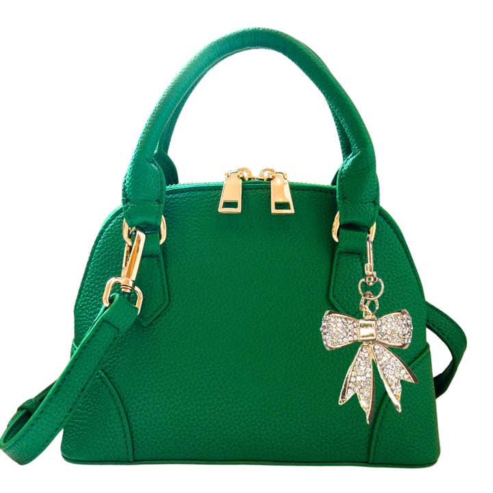 Carrying Kind - Wholesale Crossbody Bag - Kids - Charlotte Pleather Purse: Coco The Gold Bow