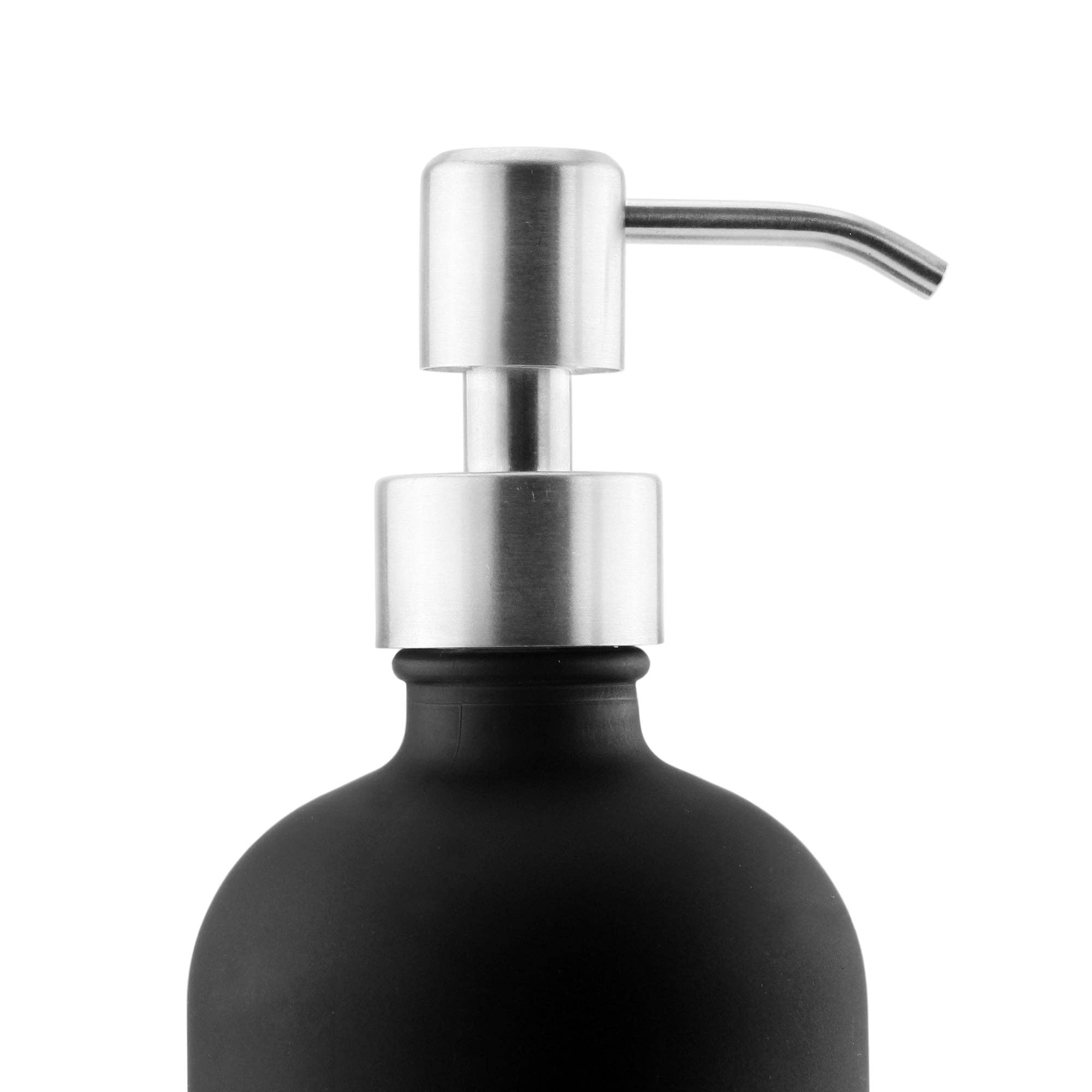 Kurated Korner – wholesale Soap dispenser – Cornucopia 16oz Black Glass Pump Bottles (2pk)7