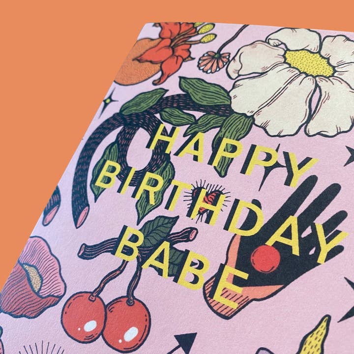 Piece of the Peach - Wholesale Birthday Card - VINNIE Vibrant Double-Sided Birthday Card2