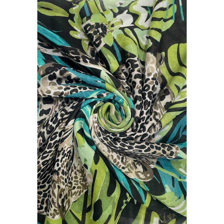 Fashion Scarf World - Wholesale Scarf - Women's - Jungle Leopard Print Square Scarf