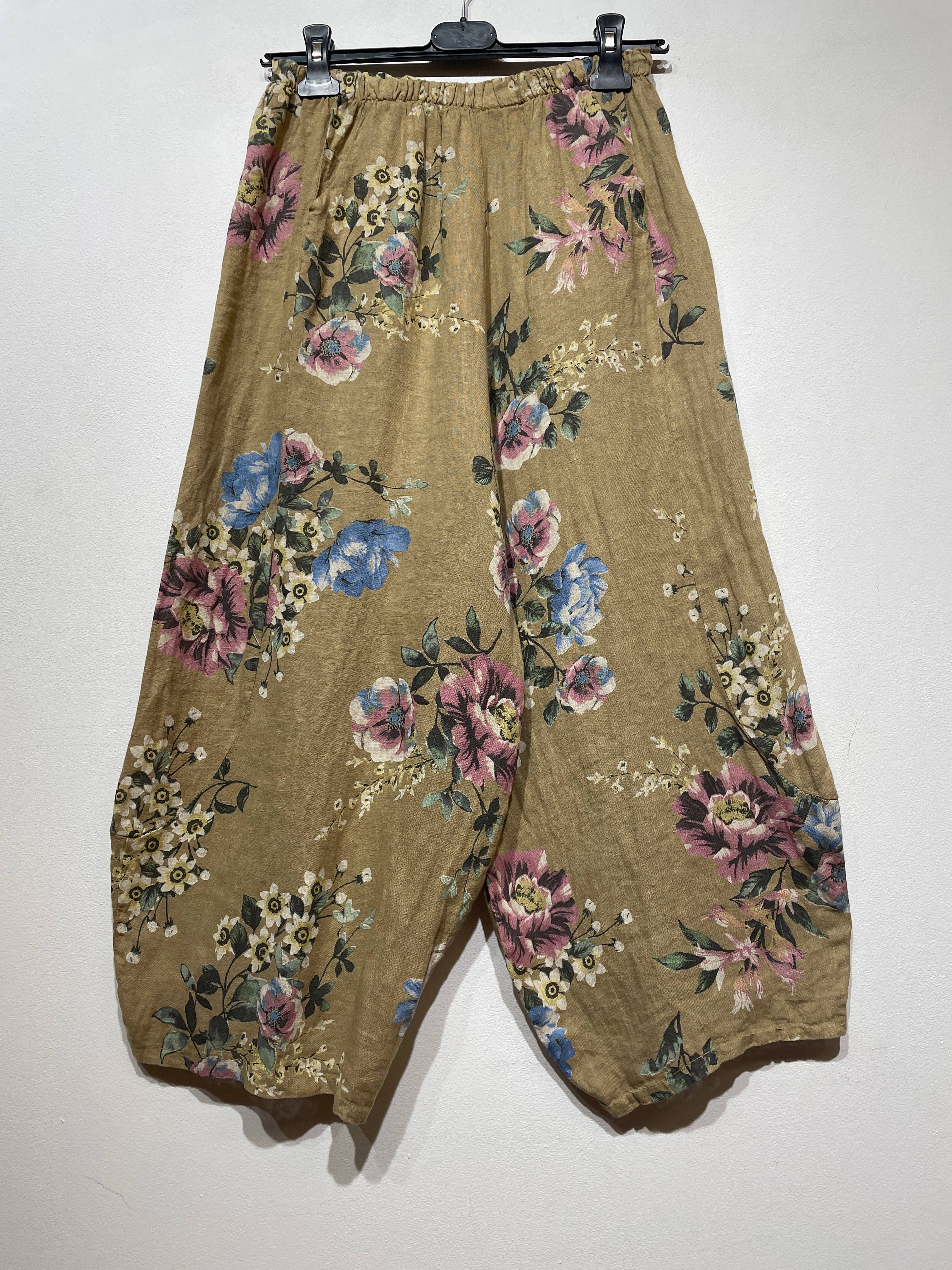 LINEN & COTTON HOUSE - Wholesale Broek - Dames - 75096 linnen broek met zakken en nieuwe print12