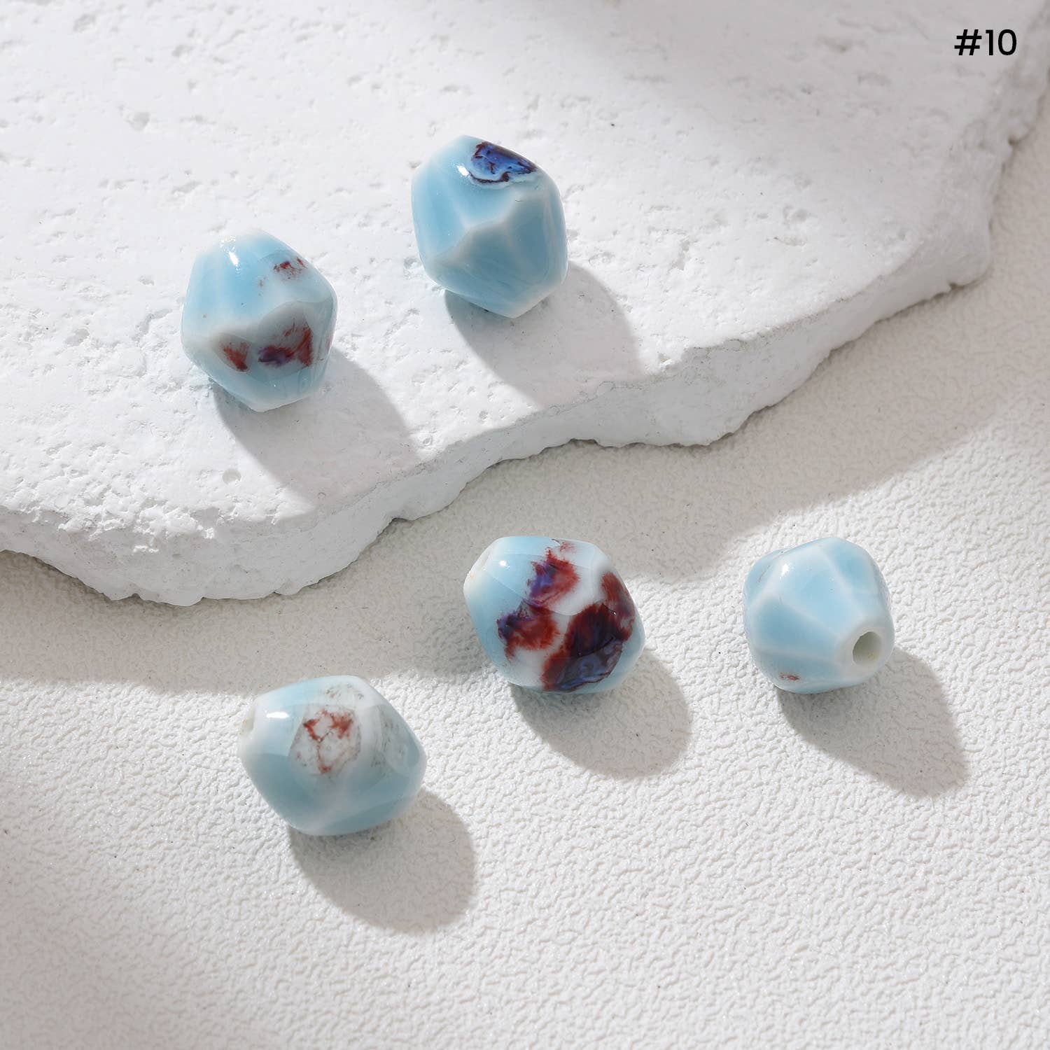 Beads Creation - Wholesale Beads - Diamond Ceramic Bead Sparkling Gemstone Spacer ORG2789