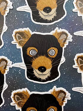 Vinyl Decal - Fantastic Mr. Fox - Bandit Mask for wholesale by The Red Swan Shop