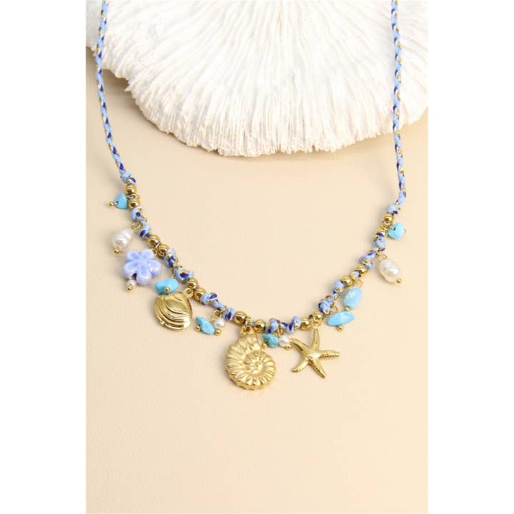 BELLISSIMA BIJOUX - Wholesale Pendant/Charm Necklace - Pink Shell Necklace – Mother-of-Pearl, Stainless Steel