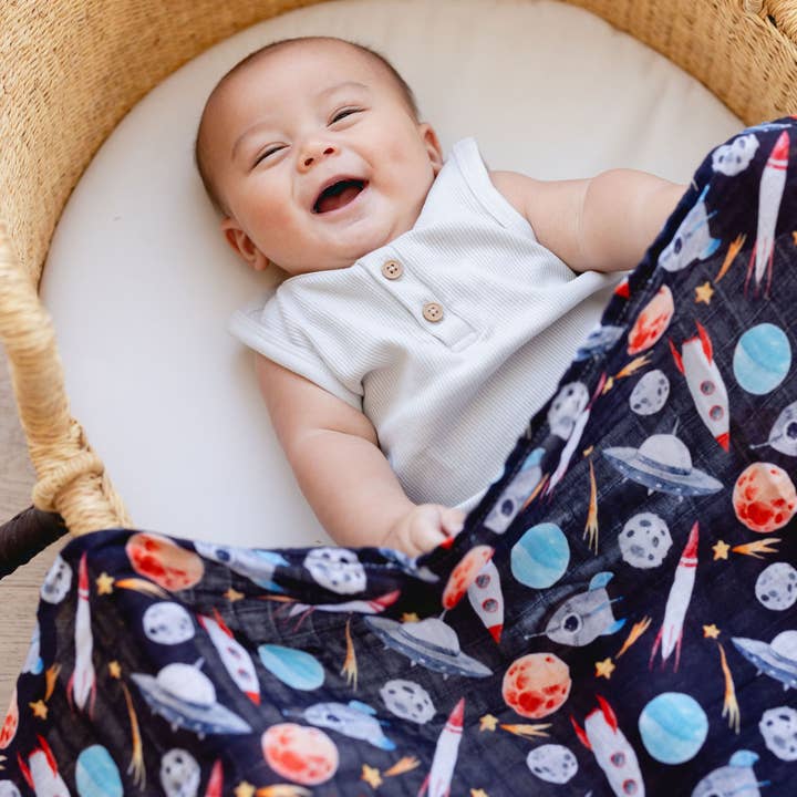 Rocket Swaddle for wholesale by Peachier Goods
