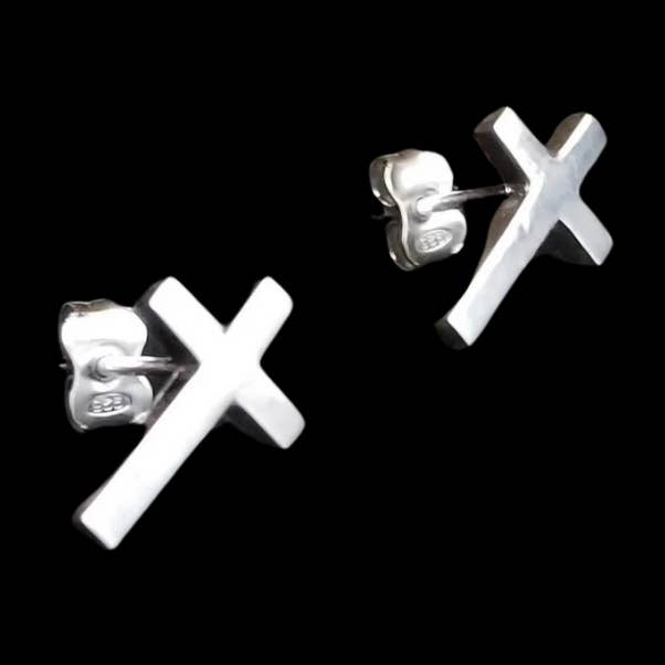 Brincos Pequenos e Simples em Forma de Cruz por atacado de Inchoo bijoux inc