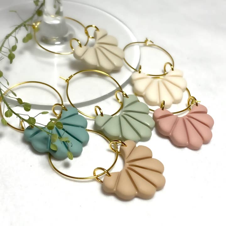 Gold Plated Stainless Steel Petal Wine Charm Set of 6 for wholesale by a&h studios