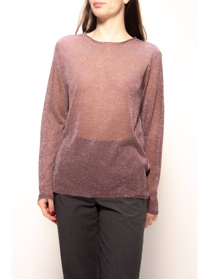 Lèmme - Wholesale Knit Sweater - Women's - Glittered boat neck sweater (3D knit)14