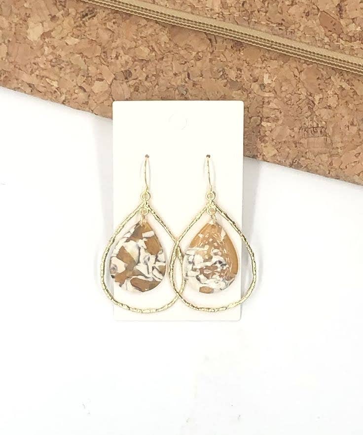 Baubles by B - Wholesale Dangle Earrings - Mustard Teardrop Chandelier Earrings2