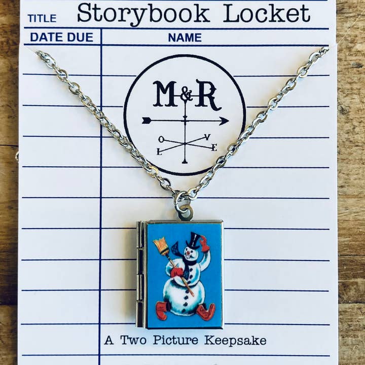 Book Locket Frosty the Snowman for wholesale by Marshall and Rose