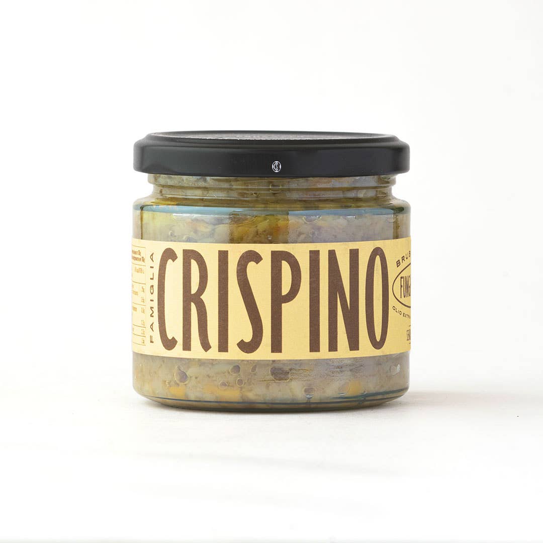 Famiglia Crispino – wholesale Sauce – PORCINI MUSHROOM BRUSCHETTA - 190g - SPREADS IN EVO - VEGAN3