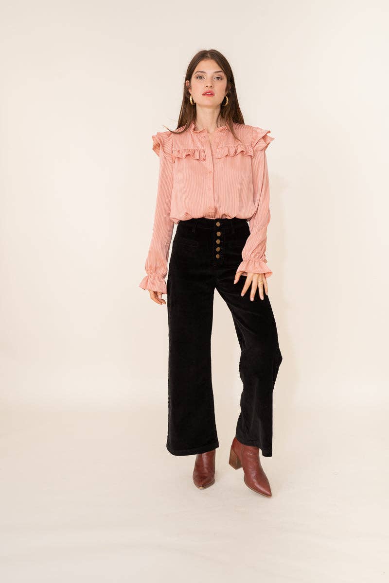 Oraije Paris - Wholesale Pants - Women's - Valentina velvet wide pants0