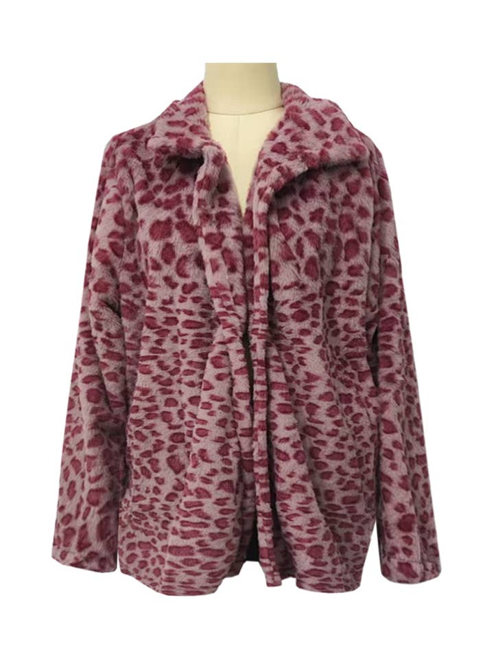 HIDDENBRAND - Wholesale Coat - Women's - Fluffy Vintage Wild Leopard Print Faux Fur Coat2