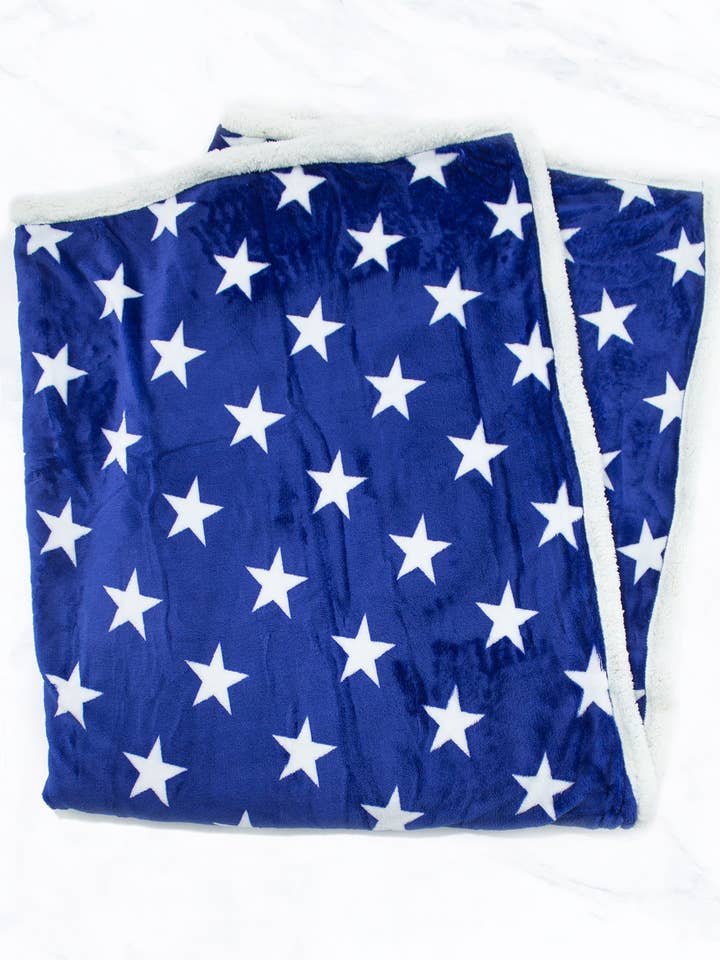 Cobertor quente de duas camadas com padrão de estrela por atacado de Suzie Q USA