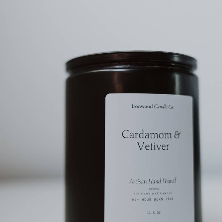 Ironwood Candle Co. - Wholesale Jar/Filled Candle - CARDAMOM & VETIVER SOY CANDLES5