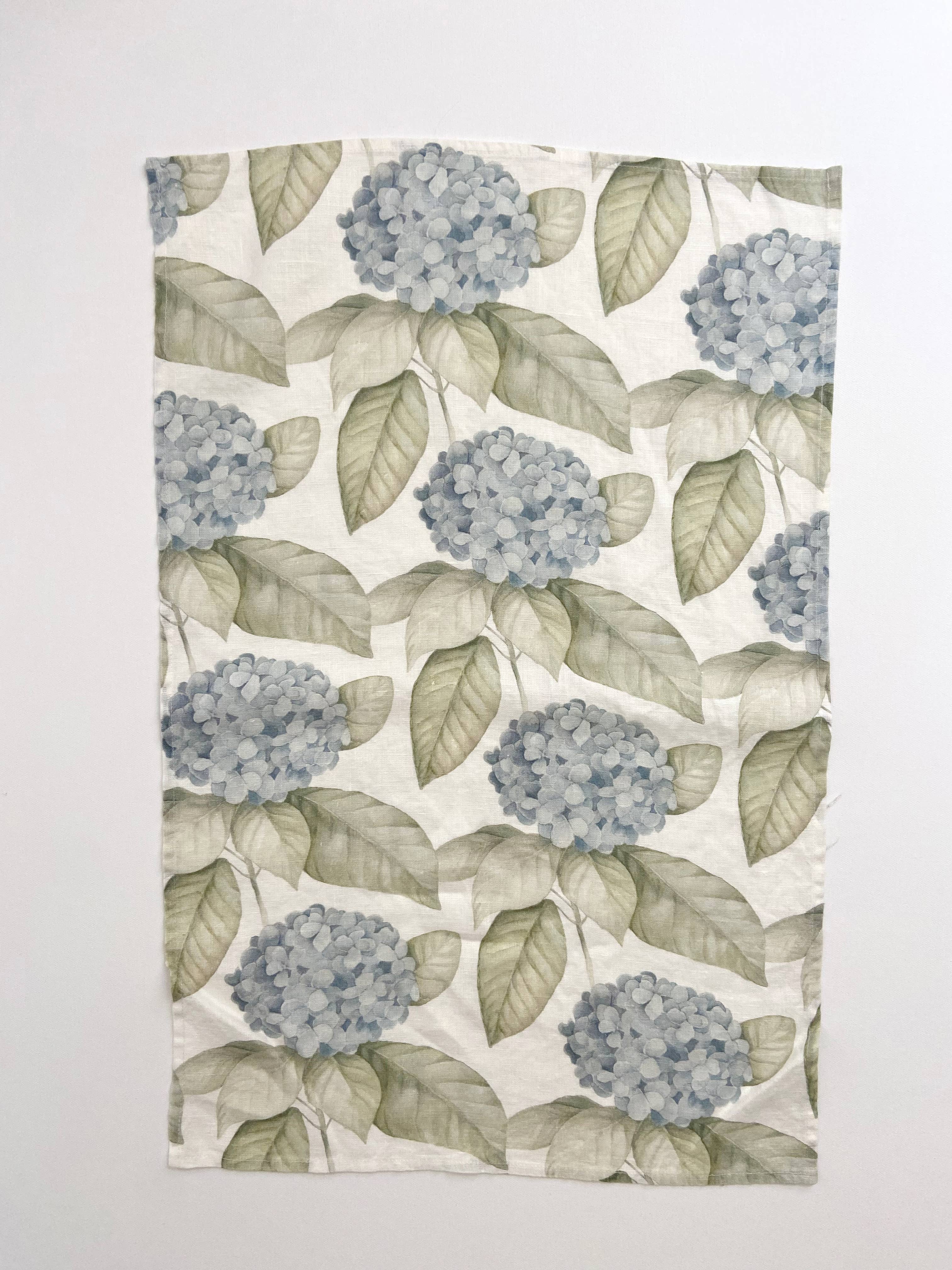 Sarah Rose - Wholesale Tea Towel - Hydrangea Organic Linen Tea Towel5