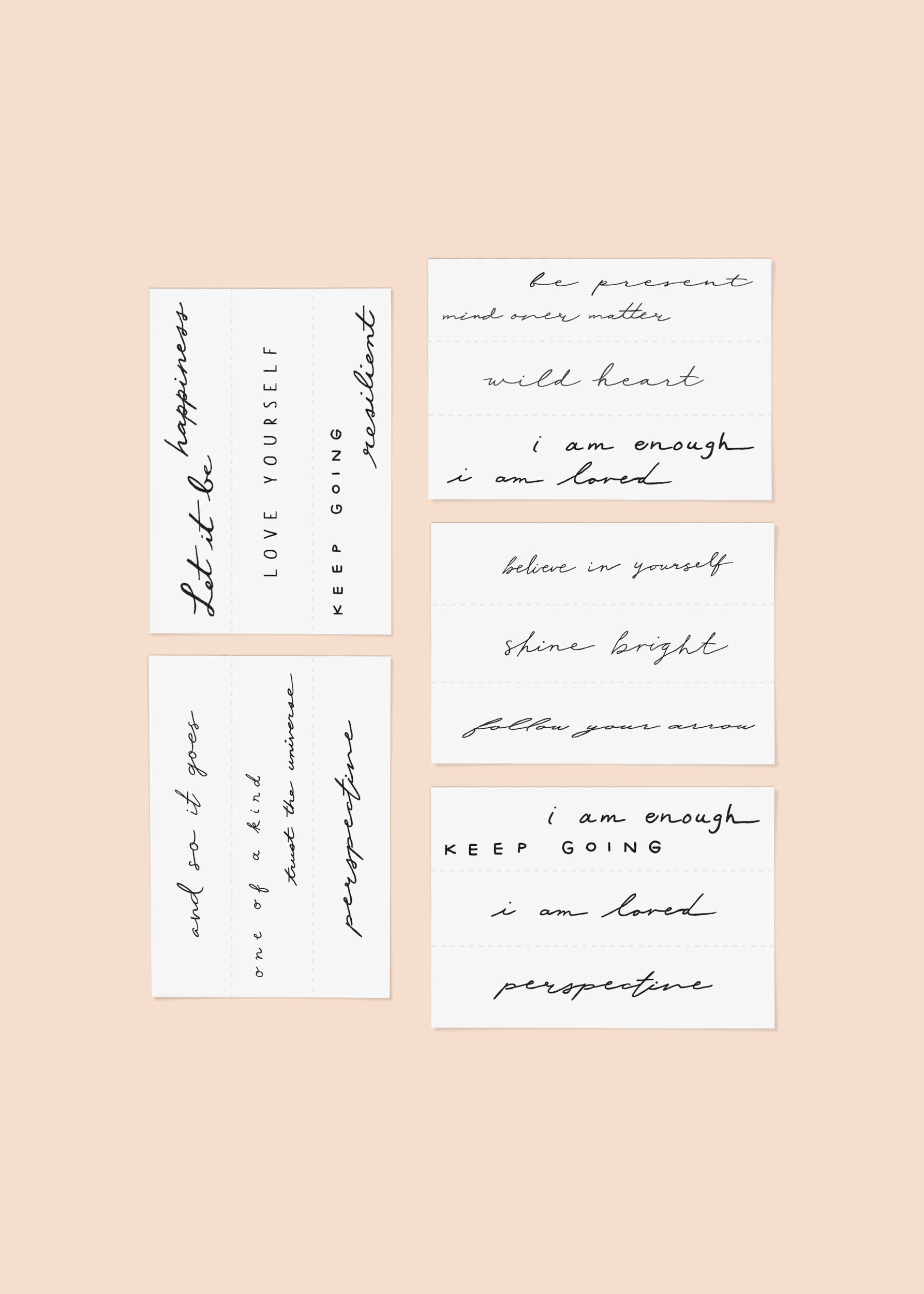 INKED by Dani – wholesale Tillfällig tatuering – Mantra tillfällig tatuering Pack11